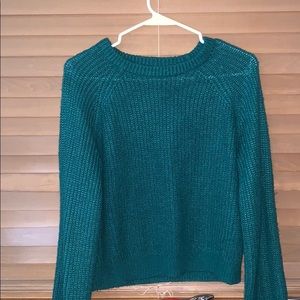 Forest green cropped sweater